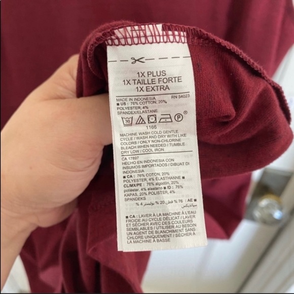 NWT Old Navy dark red sleeveless knee length dress size 1x - Picture 6 of 6